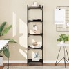 vidaXL Black 5-Tier Bookcase - Industrial Style, Engineered Wood and Metal Frame - 2 of 4