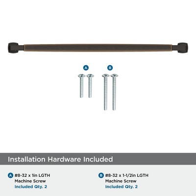 Oil-Rubbed Bronze 12-5/8" Modern Cabinet Pull with Mounting Hardware