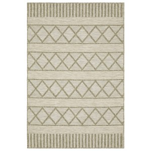 Captiv8e Designs Tobago Global Geometric Striped Tan/Light Brown Indoor/Outdoor Rug - 1 of 4