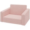 Qaba Kids Sofa, 2 in 1 Kids Fold Out Chair Convertible Sofa Lounger with Washable Cover for Boys and Girls, Playroom Bedroom Use, Pink - 4 of 4