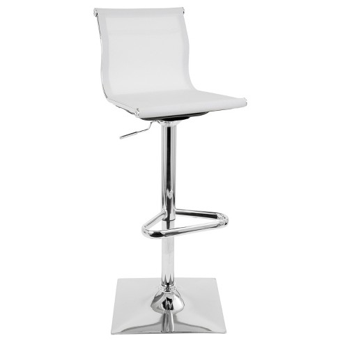 Mirage Contemporary Adjustable Barstool White Lumisource Target