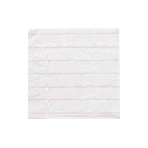 Daydream Society - Lilac Frenchie Striped Petite Napkins - Pack of 16 Paper Napkins - 1 of 1