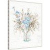 Amanti Art Blue Flowers In Glass Vase by Patricia Pinto Framed Canvas Wall Art - 3 of 4