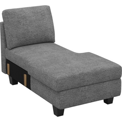 Belffin Right-Facing Storage Chaise Module - Expandable Chenille Sectional with Hidden Compartments & Quick Assembly