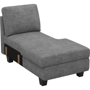 Belffin Right-Facing Storage Chaise Module - Expandable Chenille Sectional with Hidden Compartments & Quick Assembly - 1 of 4