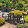 Outsunny 6' Metal Arch Backyard Garden Bridge with 660 lbs. Weight Capacity, Safety Siderails, Vine Motifs for Backyard Creek, Stream, Pond - 2 of 4