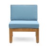 GDFStudio Parma Acacia Wood 3 Seater Sectional Sofa Set with Ottoman - 4 of 4