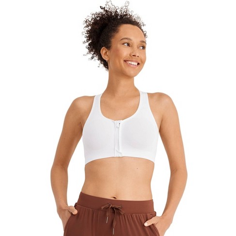 Jockey sports bra zip front wireless clearance