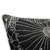 Embroidered Fine Line Floral with Welt Indoor/Outdoor Throw Pillow - Edie@Home - 3 of 4