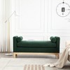 53.5"W Upholstered Bench, Ottoman Bench With Wood Legs & Bolster Pillows For End Of Bed, Bedroom, Living Room, Entryway - 2 of 4