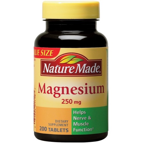 Nature Made Magnesium Dietary Supplement Tablets - 200ct : Target