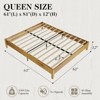 AMERLIFE Solid Wood Bed Frame with No Headboard, No Box Spring Needed/Wood Slat Support - 3 of 4