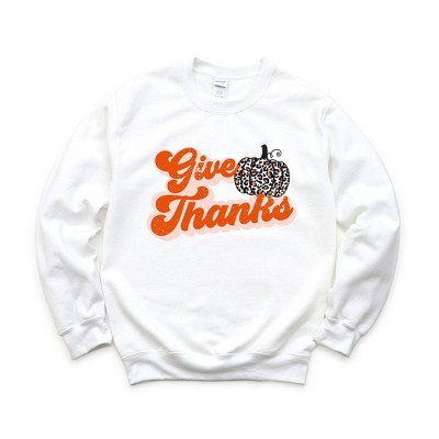 Simply Sage Market Women's Graphic Sweatshirt Give Thanks Pumpkins
