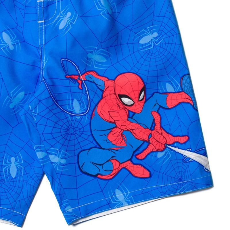 Marvel Spider-Man Avengers Spidey and His Amazing Friends UPF 50+ Swim Trunks Toddler to Big Kid, 3 of 6