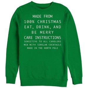 Women's CHIN UP Christmas Care Instructions Sweatshirt - 1 of 3