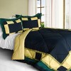 Slickblue Down Alt Bedding Set, Vermicelli Quilting, Patchwork Quilt Look, Full/Queen Size, 6 Different Design Options - 2 of 3