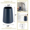 Evideco French Home Goods Elegant Stoneware Bathroom Tumbler & Toothbrush Holder - Flared Shape, 14 oz - 4 of 4