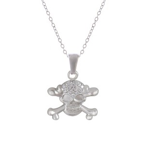 Anna-Kaci Crystal Rhinestones Skull Pendant Necklace for Halloween & Punk Rock - 1 of 1