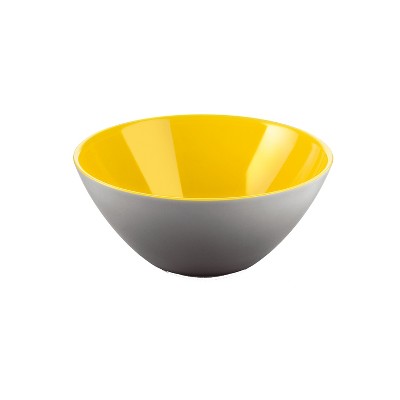 Guzzini My Fusion Yellow and Grey Acrylic 9.8 Inch Bowl