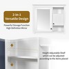 PAGED 30" Wall Mounted Bathroom Mirror Storage Cabinet Modern Medicine Cabinet with Shelves, Over Toilet Storage Unit for Room - 3 of 4