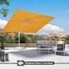 PURPLE LEAF  Patio Umbrella White Cantilever Offset Umbrella Rectangle Outdoor Umbrella with 360-degree Rotation - 2 of 4