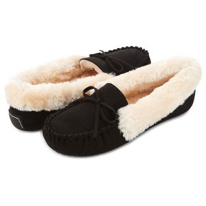 Floopi Women's Melani Moccasin Faux Suede Slippers - 1 of 4