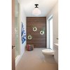 Elegant Lighting Lyle 1 light Black and frosted white glass Flush mount - 2 of 4
