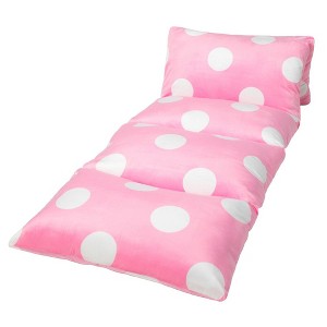 Butterfly Craze Butterfly Craze Floor Pillow Case, Mattress Bed Lounger Cover, Polka Pink, King Size - for Kids & Adults, - 1 of 4