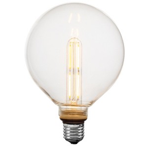 Festive Living G125 + LED Filament Outdoor Covered Patio Pendent Edison Replacement Bulbs, Warm White 2700K, E26 Medium Base - 1 of 4