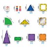 PICASSO-TILES 63PCS Magnetic Tile Building Block Set with 2 Character Figures, STEM 3D Construction Educational Toy for Kids - 3 of 4