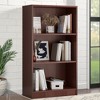 MAYEERTY 3-Shelf Adjustable Freestanding Wood Bookshelf - For Home Office (Cherry) - 2 of 4