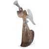 Northlight 60" Gold LED Lighted Angel with Trumpet Outdoor Christmas Decoration - 4 of 4