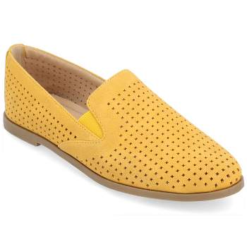 Journee Collection Womens Marci Slip On Round Toe Loafer Flats Mustard ...
