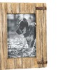 3 Photo Driftwood with Rivets Collage Picture Frame Wood, MDF, Metal & Glass by Foreside Home & Garden - 3 of 4