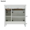 36" White Bathroom Vanity Cabinet, with Resin Integrated Sink, 2 Drawers and 3 Doors - 4 of 4