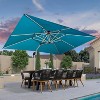 PURPLE LEAF 10' X 13' Patio Umbrella Outdoor Rectangle Umbrella Silvery Cantilever Outdoor Umbrella for Garden Deck Pool Patio - 2 of 4