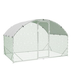 Jojoka Large Metal Chicken Coop, Dome Chicken Coop with Upgraded Tri-Support Frame, Waterproof Anti-UV Chicken Run, Outdoor Coop for Ducks & Rabbits - 1 of 4