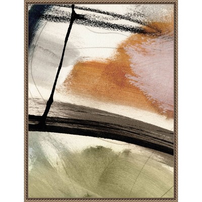 Abstract 23"x30" Multicolor Canvas Wall Art with Float Frame