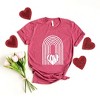Simply Sage Market Women's Rainbow Love Heart Distressed Short Sleeve Graphic Tee - 2 of 4