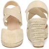 Perphy Women's Braided Upper Platform Closed Toe Espadrille Wedge Heel Sandals - 2 of 4