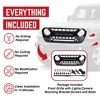 AMERICAN MODIFIED Armor Grille w/ LED Amber Lights and Camera Bracket Compatible with 2018-2023 Jeep Wrangler JL and Gladiator JT, Glossy Black - 2 of 4