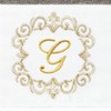 Linum Home Textiles 100% Turkish Cotton MONICA Gold Thread 2PC Embellished Hand Towel Set - 3 of 3