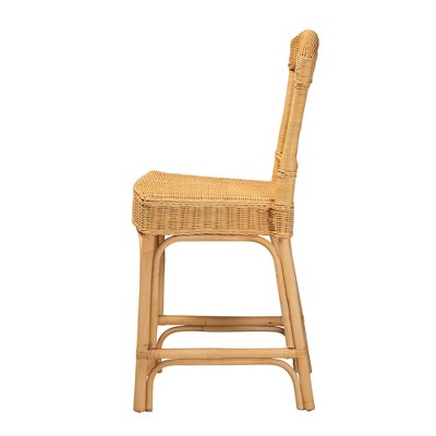 Barito Natural Rattan Bohemian Counter Height Stool