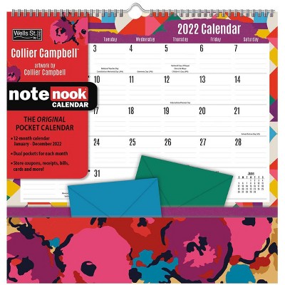 2022 Wall Calendar Note Nook 12 Month 12"x12" Collier Campbell - Wells St. by Lang