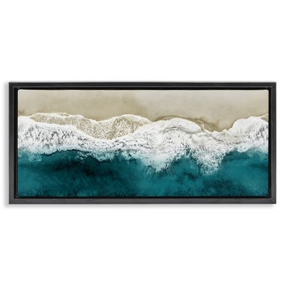 Stupell Industries Foamy Beach Coast Deep Ocean, 25" x 11"