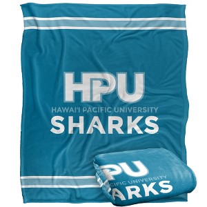 Hawaii Pacific University Primary Logo Silky Touch Blanket White 50x60 - 1 of 4