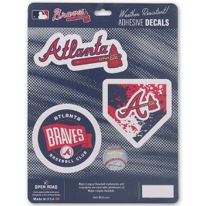 MLB Atlanta Braves Sticker Decal - 3pk - 1 of 4