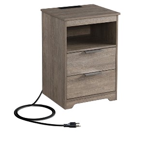 Racxily Nightstand with Drawer,End Table With Drawer and Open Shelf, Sturdy Side Frames, Night Stand for Bedroom, Side Table for LivingRoom - 1 of 4