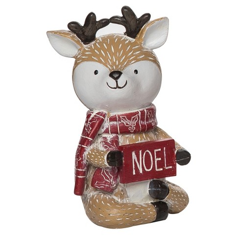 Transpac Resin 5.25 in. Multicolored Christmas Sitting Winter Critter Figurine - image 1 of 2