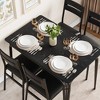 Garvee 5-Piece Farmhouse Dining Set for 4, Industrial Modern Wood Table & Upholstered Chairs, Rectangle Kitchen Dinette Furniture - 2 of 4